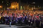 Image: Part of the large crowd of thousands of HCPT members, and others, at the Torchlight Procession during the HCPT Easter 2023 pilgrimage to Lourdes
